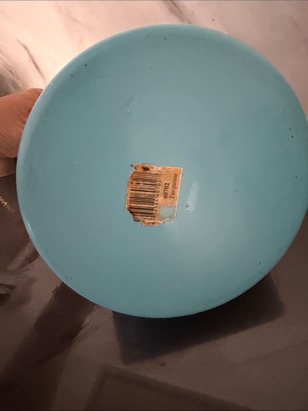 Enamel Turquoise Whistling Tea Kettle with Comfort Handle - Picture 6 of 6